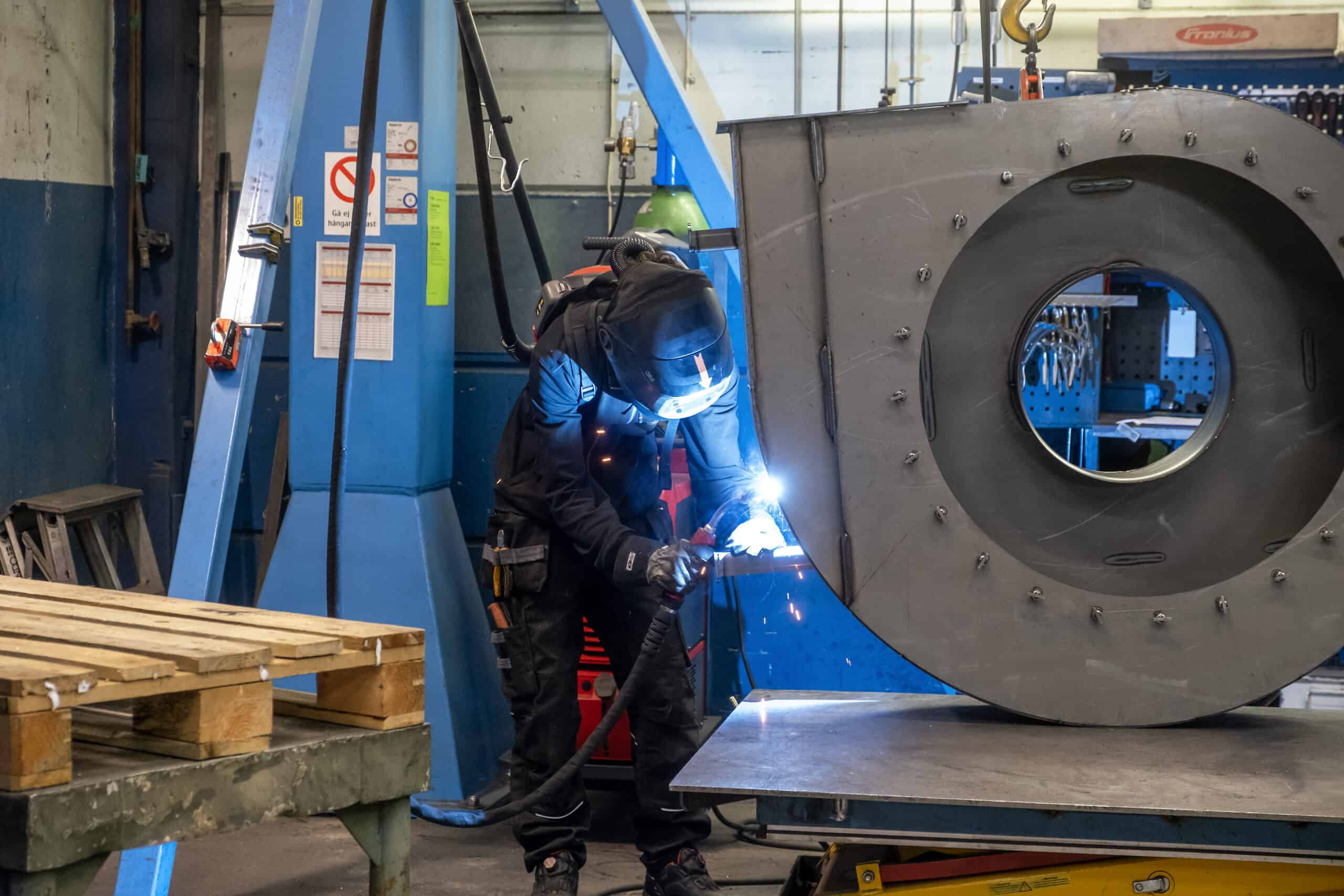 Industriell svetsning i Seafires verksamhet